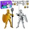 RENGNER PreAssembled Medieval Knight Magnetic Action Figure 55 Height Stop Motion Figure Full Body Activity Robot GoldSilver