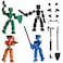 zumelio 4PCS Mini Titan T13 Action Figures Set Assembly Completed Luck Dummy Robot 13 Action Figure Toys for Boys Stick Figures with Multi Joints Movable Fidget Gifts for KidsBlackOrangeGreenBlue