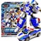 SSmall Metal Cardbot S Transforming Robot Figure Car Toy Blue COP S Police Car