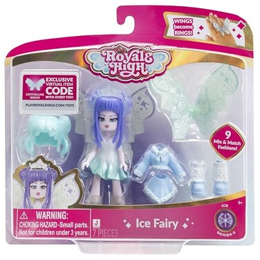 Royale High 3 Ice Fairy Fashion Doll 1 Figure with 9 Fashion Accessories Virtual Item Code Included Series 2 Ages 5
