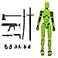 FoxVilla Assembly Completed T13 Action Figure Titan 13 3D Printed Action Figure 3D Printed Titan13 Assembled Dummy 13 Lucky 13 Toy Figure