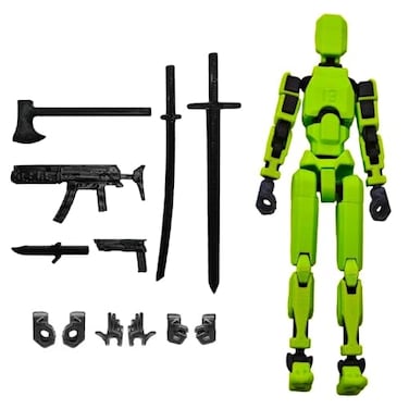 FoxVilla Assembly Completed T13 Action Figure Titan 13 3D Printed Action Figure 3D Printed Titan13 Assembled Dummy 13 Lucky 13 Toy Figure