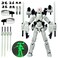 PkghoKids 8 inch T13 Assembly Completed Action Figure SetT 13 Action Figure MultiArticular Mobile Robot Nova T13Desktop Decorations for Game Lovers Toys Luminous Green