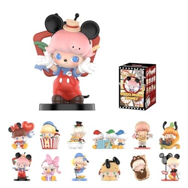 POP MART DIMOO World Disney Series Figures Blind Box Figures Random Design Action Figures Collectible Toys Home Decorations Single Box