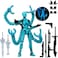 PkghoKids T13 Already Assembled Action Figure AccessoriesT13 MultiJointed Movablefor Collectors Desktop Decorations t13 Movability 3D Printed Toys Blue Noctilucent Blue 72 Inch