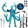 PkghoKids T13 Already Assembled Action Figure AccessoriesT13 MultiJointed Movablefor Collectors Desktop Decorations t13 Movability 3D Printed Toys Blue Noctilucent Blue 72 Inch
