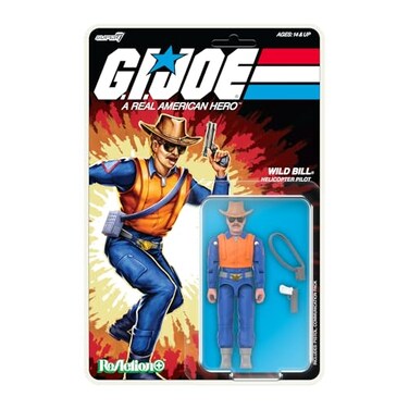 Super7 GI Joe Reaction Wave 03 Cartoon Wild Bill Cartoon Action Figure