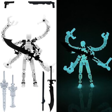 PkghoKids T13 Already Assembled Action Figure Accessories T13 MultiJointed Movablefor Collectors Desktop Decorations t13 Movability 3D Printed Toys Night Light 55 Inch