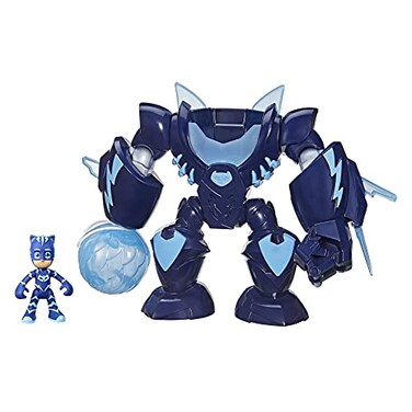 PJ Masks RoboCatboy Preschool Toy with Lights and Sounds for Kids Ages 3 and Up Catboy Robot Suit with Action Figure