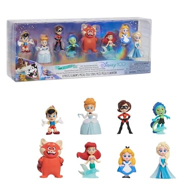 Just Play Disney100 Years of Epic Transformations Limited Edition 8piece Figure Set Kids Toys for Ages 3 Up by