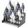 FIGURESLAB Star Was Black Series 6 inch Figure Risers Display Stand Action Figure Shelf with Flexible Pegs for Collectibles Organizer Figure Toy Support Holder Base for 112 Scale Models 4 Tiers Black