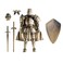 Osmanthus bloom Medieval Action FiguresKnight Armor Action FigureMultiJointed Movable Robot Mannequin T13Dummy 13 Action FigureAssembly Required AGolden