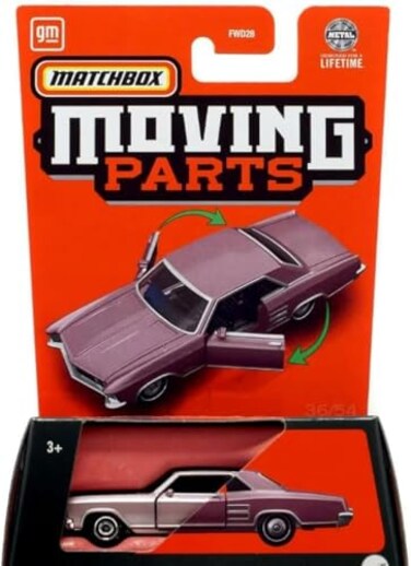Matchbox 1964 Buick Riviera Pink Moving Parts 164 Diecast Car