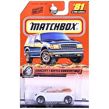 Matchbox 199981 of 100 Concept 1 Beetle Convertible Worldwide Wheels 164 Scale