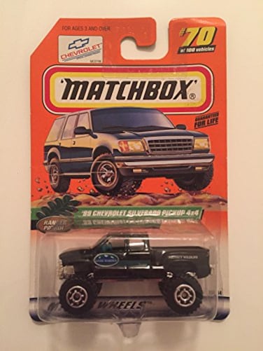Mattel Matchbox Ranger Patrol Black 99 Chevrolet Silverado Pickup 4X4 70