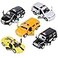 KIDAMI Die Cast Metal Toy Cars Set of 5 Small Cop Openable Doors Pull Back Car Gift Pack for Kids Police Car