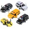 KIDAMI Die Cast Metal Toy Cars Set of 5 Small Cop Openable Doors Pull Back Car Gift Pack for Kids Police Car