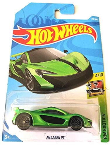 Hot Wheels 2018 50th Anniversary HW Exotics McLaren P1 317365 Green Long card