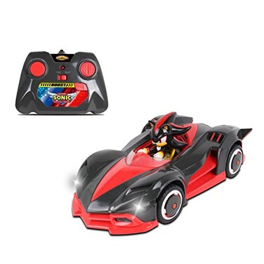 NKOK Team Sonic Racing 24GHz Radio Control Toy Car with Turbo Boost Shadow the Hedgehog 602 Red Turbo Boost Feature Features Working Lights for Ages 6 and up