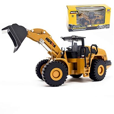 Ailejia 150 Scale Diecast Articulated Mechanical Loader Bulldozer Alloy Models Construction Vehicle Model Engineering Car Toy Mechanical Loader Boy Gift