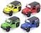 KiNSMART Jeep Wrangler Rubicon Off Road 4x4 5 inch 134 Scale Die Cast Model Replica Toy Car SetOf4 Hardtop