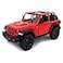 KiNSMART Jeep Wrangler Rubicon Off Road 4x4 5 inch 134 Scale Die Cast Model Replica Toy Car Red Opentop