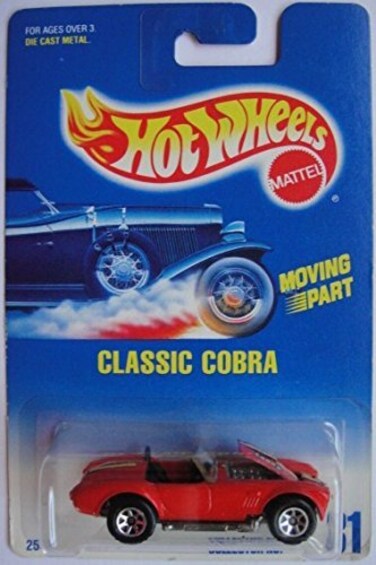 Hot Wheels HOT WHEELS 1991 31 RED CLASSIC COBRA 7 SPOKE WHEELS DIECAST