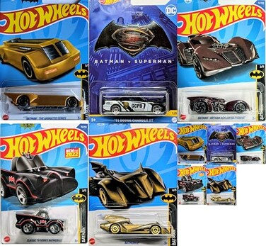 Hot Wheels Batman 5 Car Set Bundle Version 1