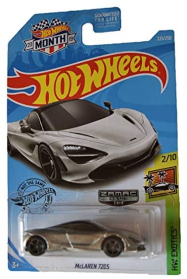 Hot Wheels Exotics 210 Zamac McLaren 720S 221250 2019 Month Card