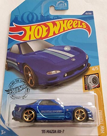 Hot Wheels 2020 Hw Turbo 95 Mazda RX7 Blue 43250