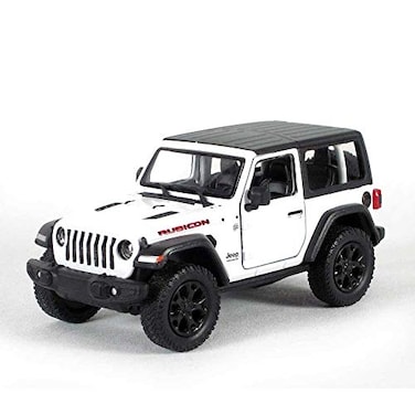 KiNSMART Jeep Wrangler Rubicon Off Road 4x4 5 inch 134 Scale Die Cast Model Replica Toy Car White Hardtop