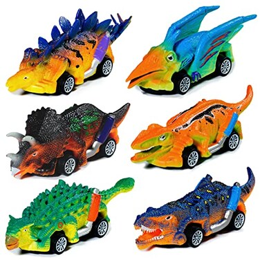 Wishall Dinosaur Toys Pull Back Cars 6Pcs Dinosaur Toys for Kids 35 Toddlers Boy Toys Age 3 4 5 and Up Dinosaur Cars Dino Toys for 3 Year Old Boys Girls Dino Games Birthday Easter Gifts for Kids Party