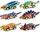 FFTROC Dinosaur Toys for Kids 35 Pull Back Cars 6 Pack Monster Trucks Toys for 35 Year Old Boys
