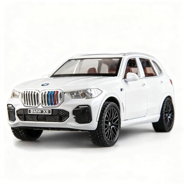 BDTCTK 132 Comapatible for X5 SUV Model Car Toy Zinc Alloy Pull Back Toy car with Sound and Light for Kids Boy Girl GiftWhite