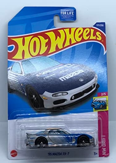 Hot Wheels 2022 95 Mazda RX7 SilverBlue Falken HW Drift 25 177250