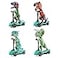 DINOBROS Dinosaur Scooter Toys Pull Back Cars Mini Finger Kick Scooters Boy Toy Age 3 4 5 6 Dino Gift Sets for Kids 4Pack
