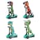 DINOBROS Dinosaur Scooter Toys Pull Back Cars Mini Finger Kick Scooters Boy Toy Age 3 4 5 6 Dino Gift Sets for Kids 4Pack