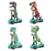 DINOBROS Dinosaur Scooter Toys Pull Back Cars Mini Finger Kick Scooters Boy Toy Age 3 4 5 6 Dino Gift Sets for Kids 4Pack