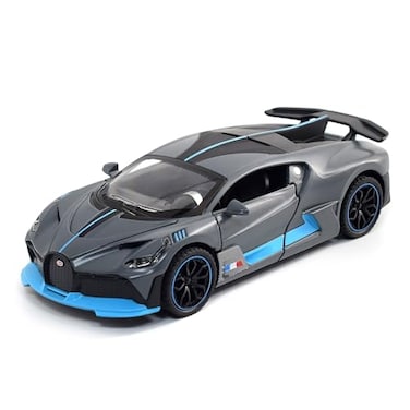 FLYKIRIN 132 Bugatti Toy Car Divo Metal Model Diecast Cars with Light and Sound Pull Back Toy Cars for Boys Kids Gift DivoGrey