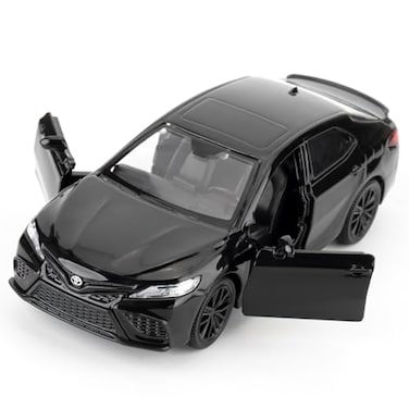 RMZ City 136 Camry XSE Car Model Diecast Pull Back Model Toy Car Doors Open Collection Kids Toy for Aged 3 and up Gift Black