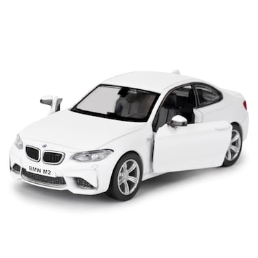 RMZ City 136 BMW M2 Toy Car Diecast Pull Back Model Car Collection Kids Toy for Aged 3 and up Gift White