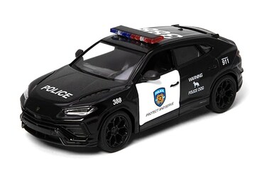 KiNSMART Lamborghini Urus Performante Police Car 140 Scale Die Cast Metal Pull Back Action Model