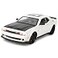 BDTCTK 124 Dodge Challenger Hellcat Model Car Zinc Alloy Pull Back Toy car with Sound and Light for Kids Boy Girl GiftWhite