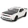 BDTCTK 124 Dodge Challenger Hellcat Model Car Zinc Alloy Pull Back Toy car with Sound and Light for Kids Boy Girl GiftWhite