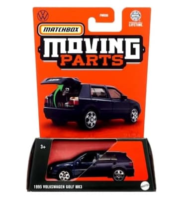 Matchbox 1995 Volkswagen Golf MK3 Moving Parts Model Car Blue