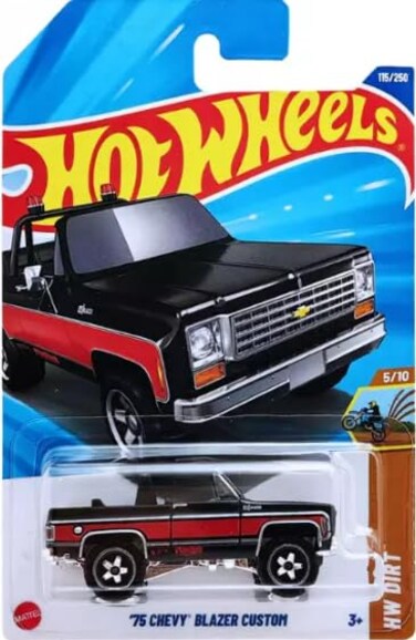 Mattel Hot Wheels 75 Chevy Blazer Custom Black HW Dirt 510 115250