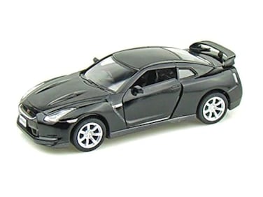 KiNSMART 2009 Nissan GTR R35 Black 5 136 Scale Die Cast Metal Model Toy Car wPullback Action