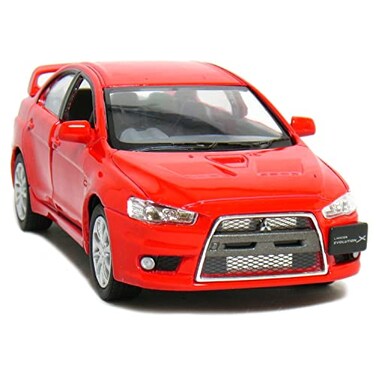 KiNSMART 2008 Mitsubishi Lancer Evolution X 136 Scale 5 Die Cast Metal Model Toy Car Red