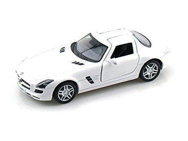 KiNSMART MercedesBenz SLS AMG 136 Scale 5 Die Cast Metal Model Toy Car White