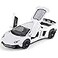 iLooboo White Lambo Aventador Toy Car Model Pull Back Vehicles Diecast with Light Sound